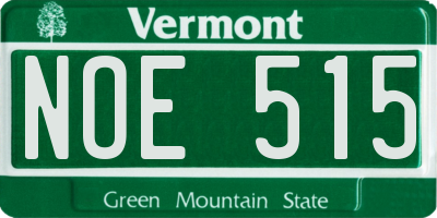 VT license plate NOE515