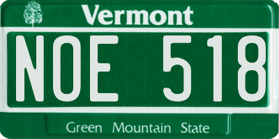 VT license plate NOE518