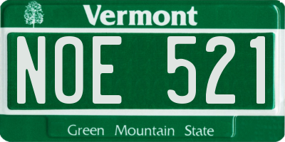 VT license plate NOE521