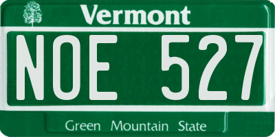 VT license plate NOE527