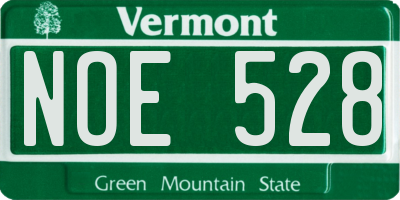 VT license plate NOE528