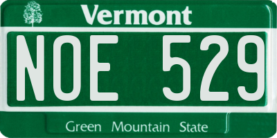 VT license plate NOE529