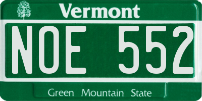 VT license plate NOE552