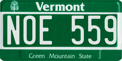 VT license plate NOE559