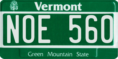 VT license plate NOE560
