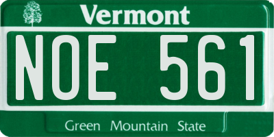 VT license plate NOE561