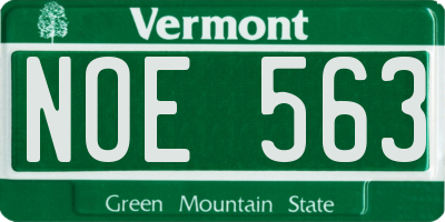 VT license plate NOE563