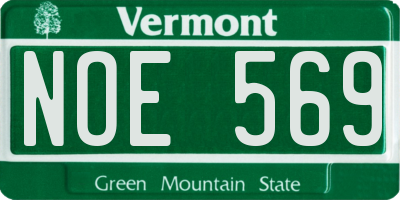 VT license plate NOE569