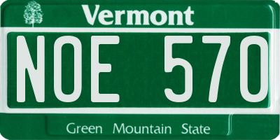 VT license plate NOE570