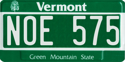 VT license plate NOE575