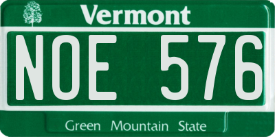 VT license plate NOE576