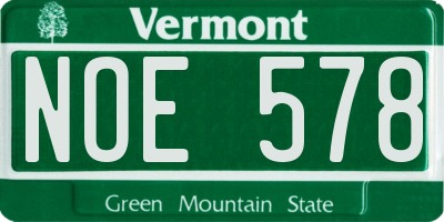 VT license plate NOE578