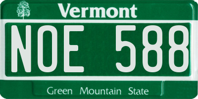 VT license plate NOE588