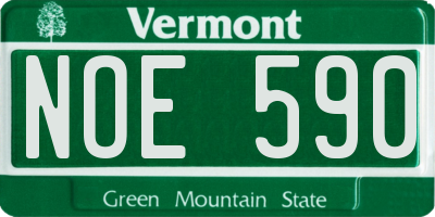 VT license plate NOE590
