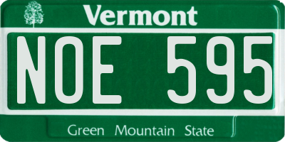VT license plate NOE595