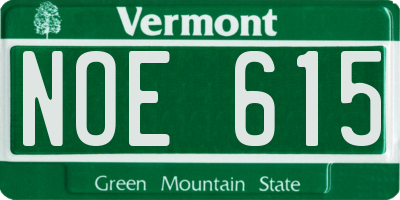 VT license plate NOE615