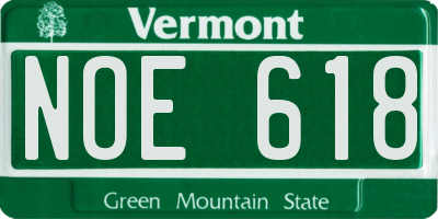 VT license plate NOE618