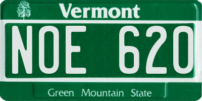 VT license plate NOE620