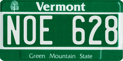 VT license plate NOE628