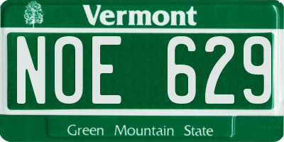 VT license plate NOE629