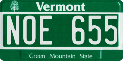 VT license plate NOE655