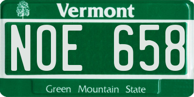 VT license plate NOE658
