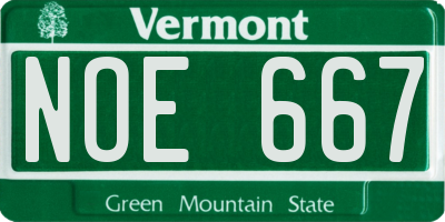 VT license plate NOE667