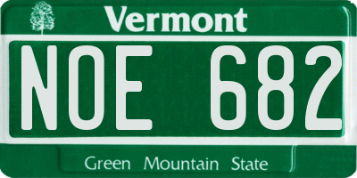 VT license plate NOE682