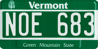 VT license plate NOE683