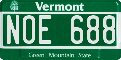 VT license plate NOE688