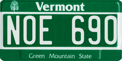 VT license plate NOE690