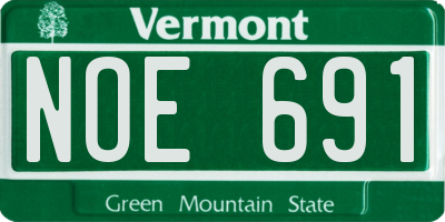 VT license plate NOE691