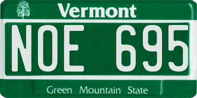 VT license plate NOE695