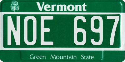 VT license plate NOE697