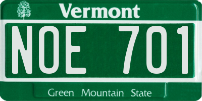 VT license plate NOE701