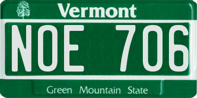 VT license plate NOE706