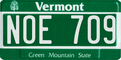 VT license plate NOE709