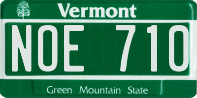 VT license plate NOE710