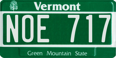 VT license plate NOE717