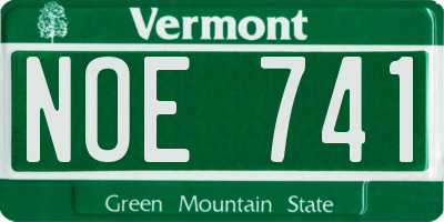 VT license plate NOE741