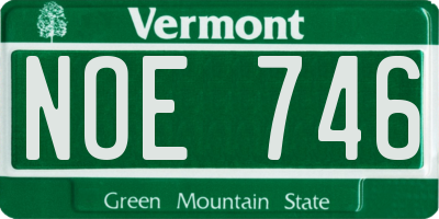 VT license plate NOE746