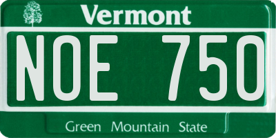 VT license plate NOE750