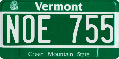 VT license plate NOE755