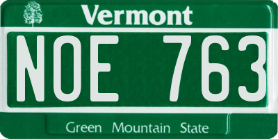 VT license plate NOE763