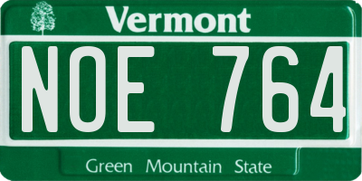 VT license plate NOE764