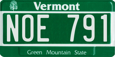 VT license plate NOE791