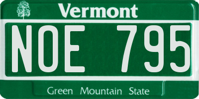 VT license plate NOE795