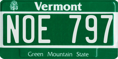 VT license plate NOE797