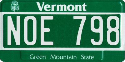 VT license plate NOE798
