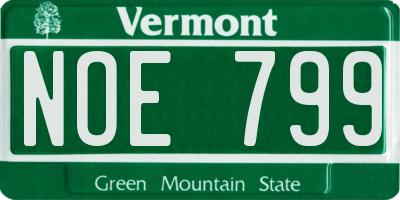 VT license plate NOE799